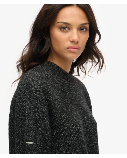 Superdry Black & Co Oversized Chunky Raglan Jumper
