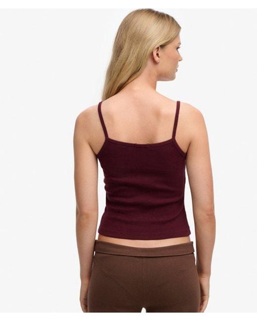 Superdry Red & Co Athletic Essentials Graphic Print Cami Top