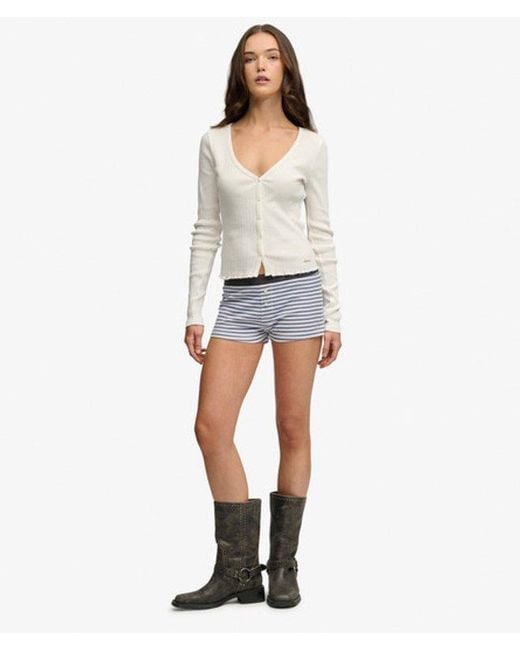 Superdry White & Co Essential Button Long Sleeve Top