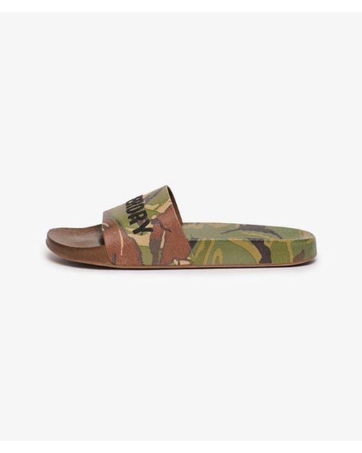 Superdry White & Co Camo Print Pool Sliders for men