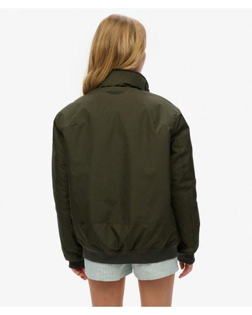Superdry Green Oversized City Harrington Jacket