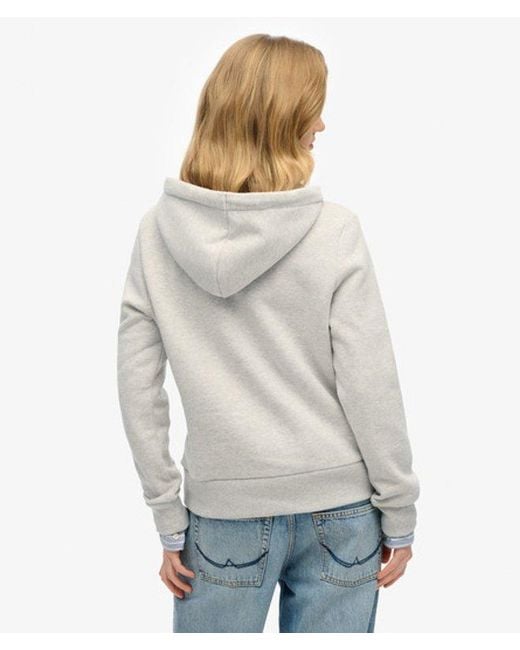 Superdry White Super Athletics Hoodie