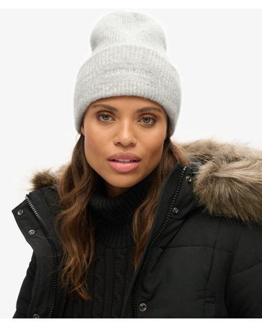 Superdry White & Co Soft Rib Knit Beanie Hat