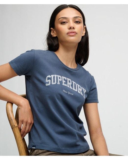 Superdry Blue & Co Athletic Essentials Fitted Graphic T-shirt