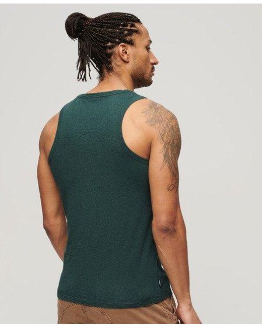 Superdry Green Essential Logo Vest Top for men