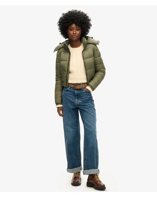 Superdry Green & Co Crop Hooded Fuji Jacket