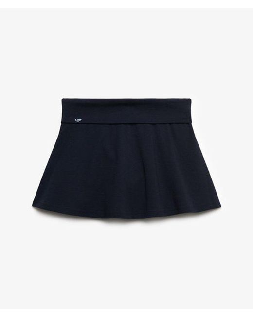 Superdry Blue Athletic Essentials Fold Over Skirt