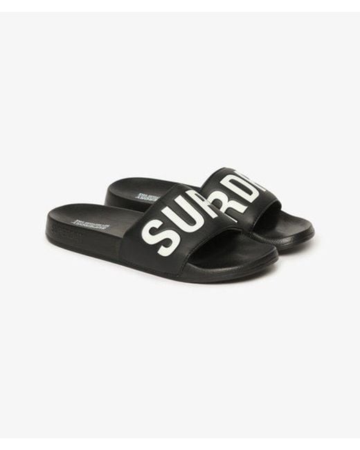 Superdry Black & Co Core Vegan Pool Sliders