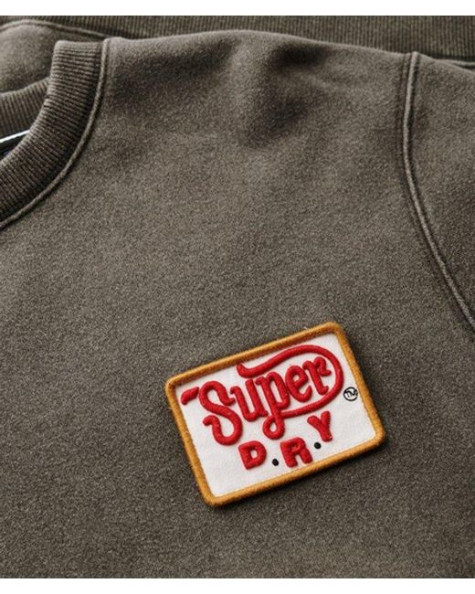 Superdry Gray & Co Mechanic Loose Fit Crew Sweatshirt for men
