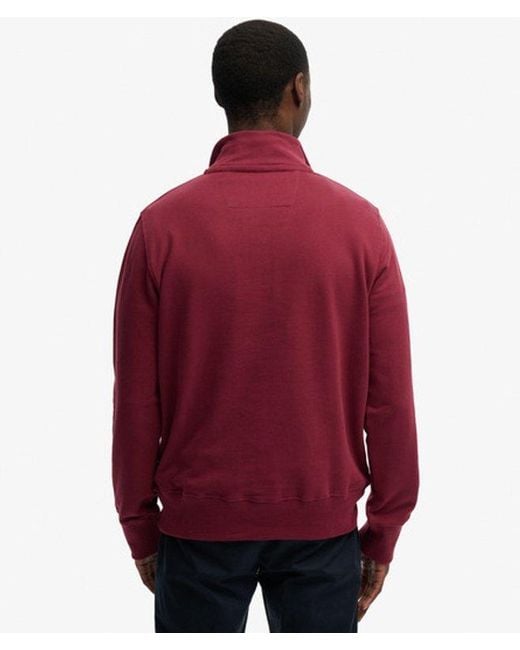 Superdry Red & Co Preppy Half Zip Jumper for men