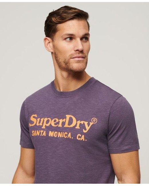 Superdry Purple Venue Classic Logo T-shirt for men