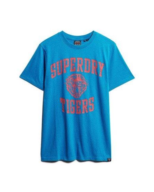 Superdry Blue Track & Field Athletic Graphic T-shirt for men