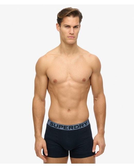 Superdry Heren Multi Triple Pack Boxer Shorts, Black/Grey/Optic, Small, zwart/grijs/optic, S