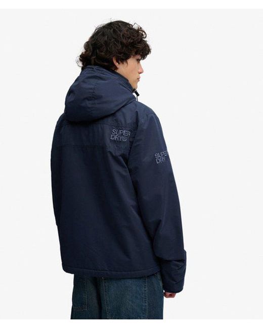 Superdry Blue & Co Hooded Microfibre Arctic Windcheater Jacket for men