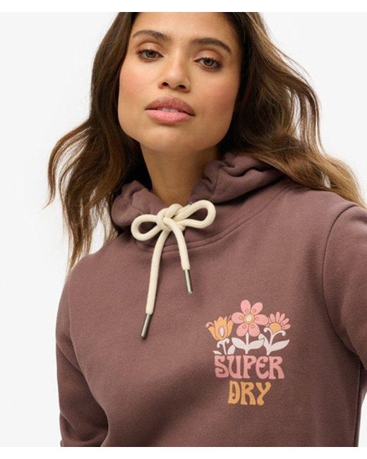 Superdry Red Summer Garden Hoodie
