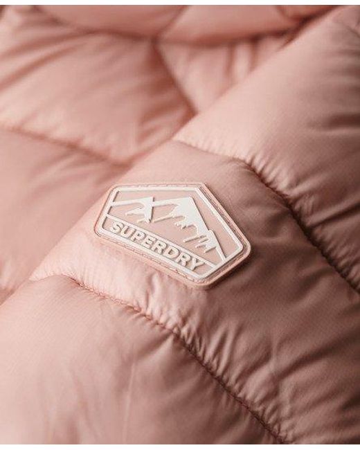 Superdry Pink Hooded Fuji Padded Jacket