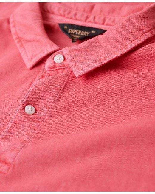 Polo en jersey Superdry pour homme en coloris Pink