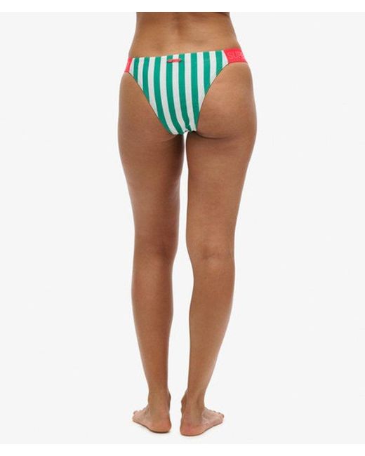 Superdry Red & Co Striped Cheeky Bikini Bottoms