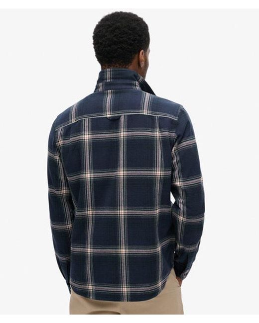 Superdry Blue Vintage Check Overshirt for men