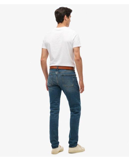 Homme Jean Slim The Merchant Store En Coton Bio Taille Superdry pour homme en coloris Blue