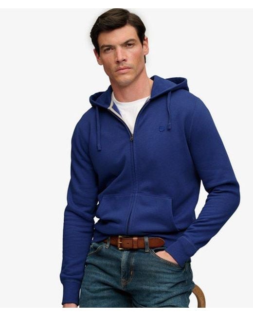 Superdry Blue & Co Essential Logo Zip Hoodie for men