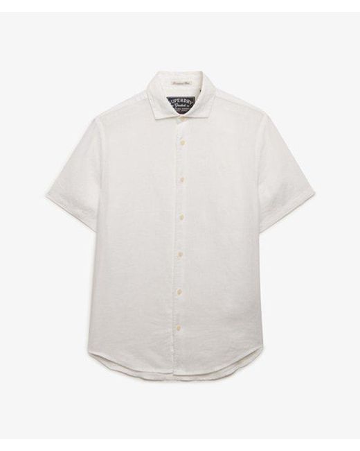 Superdry White & Co Riviera Short Sleeve Linen Shirt for men