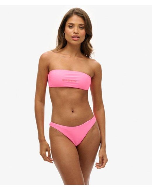 Superdry Pink & Co Logo Brazilian Bikini Briefs