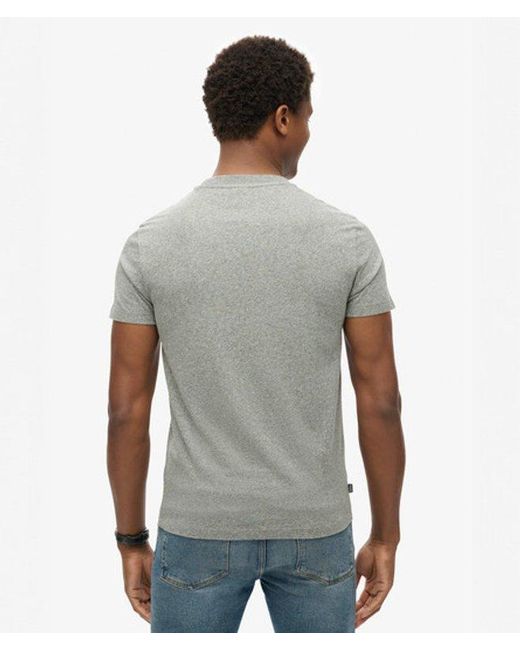 Superdry Gray & Co Slim Fit Organic Cotton Essential Logo T-shirt for men