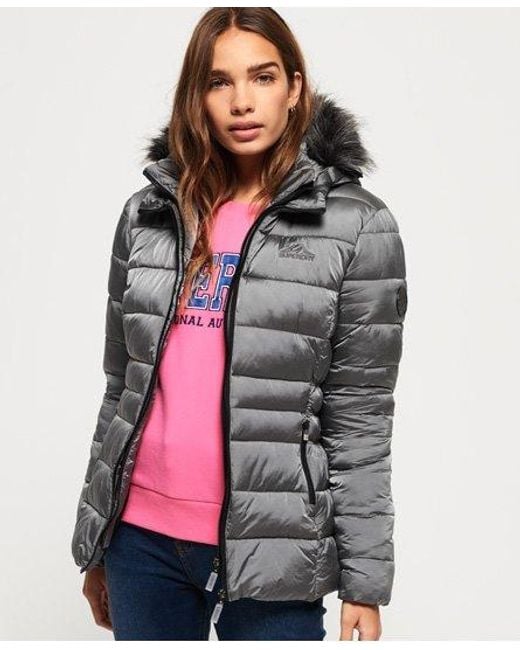 superdry metallic padded jacket