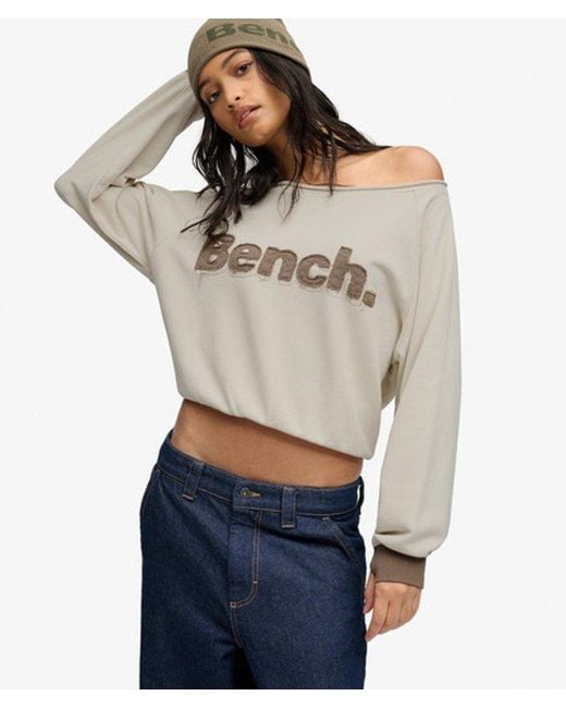 Superdry Blue Bench X & Co Bench Bardot Oversized Sweatshirt