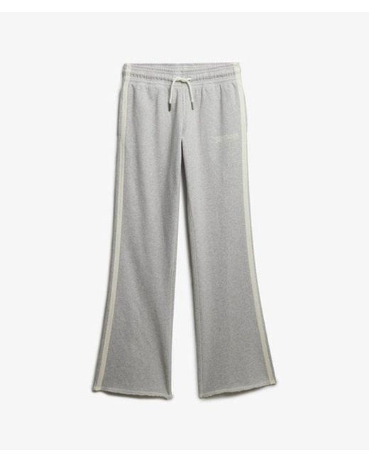 Superdry Gray & Co Athletic Stripe Flare joggers