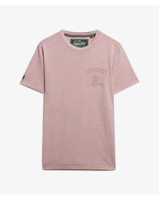 Superdry Red & Co Athletic Embossed Relaxed T-shirt for men