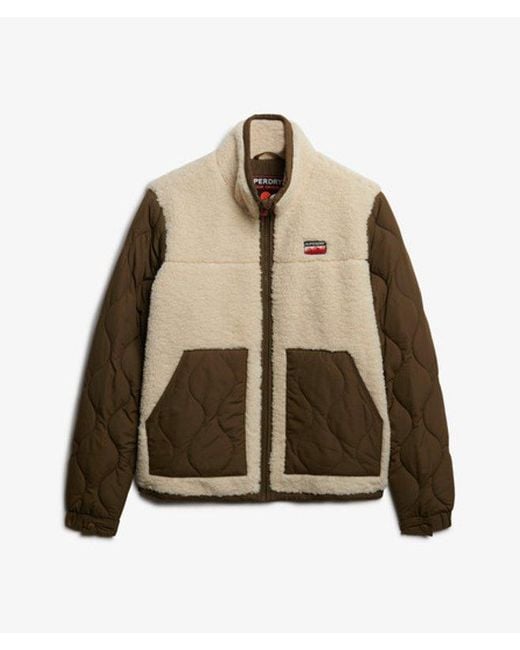 Superdry Blue & Co Sherpa Fleece Hybrid Jacket
