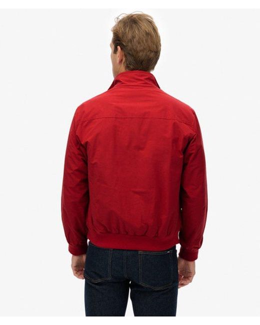 Superdry Red Classic Harrington Jacket for men
