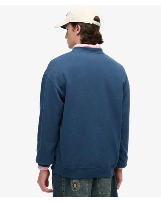Superdry Blue & Co Oversized Crew Sweatshirt for men
