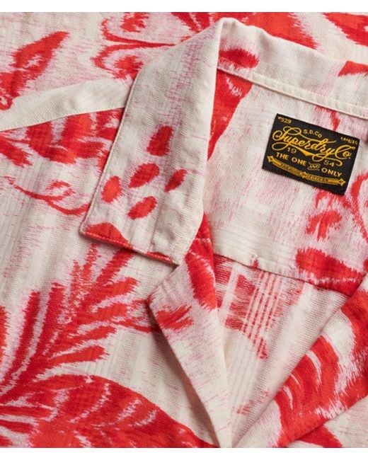 Superdry Red & Co Beach Printed Short Sleeve Shirt