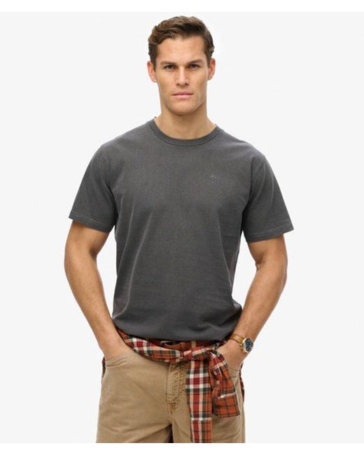 Superdry Gray Essentials Relaxed T-shirt for men