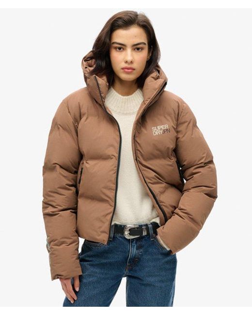 Superdry Blue & Co Hooded Boxy Puffer Jacket