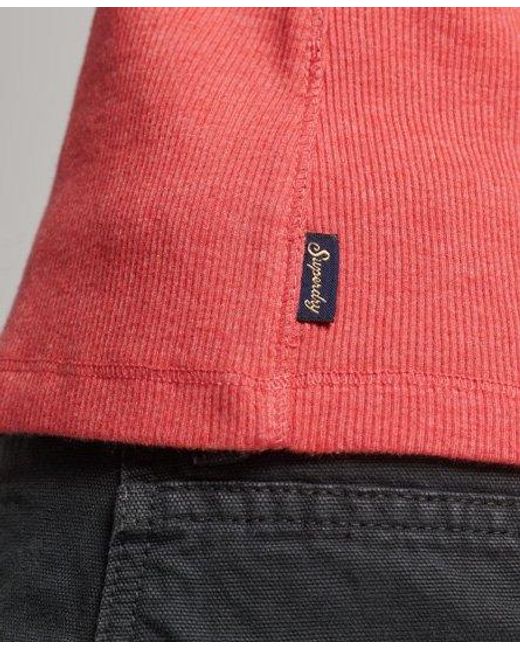 Superdry Pink Button Down Short Sleeve Top