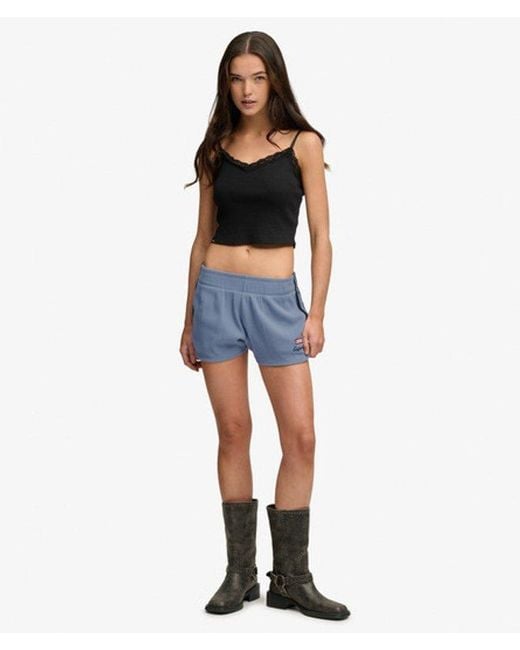 Superdry Blue & Co Athletic Essentials Waffle Retro Shorts