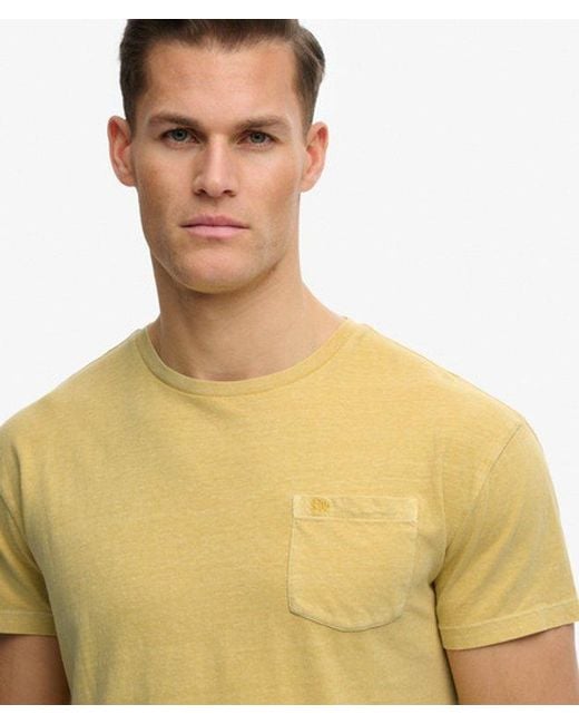 Superdry Gray & Co Classic Cotton Linen Pocket T-shirt for men