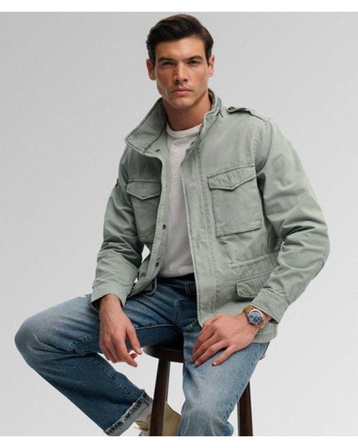 Superdry Gray Cotton M65 Jacket for men