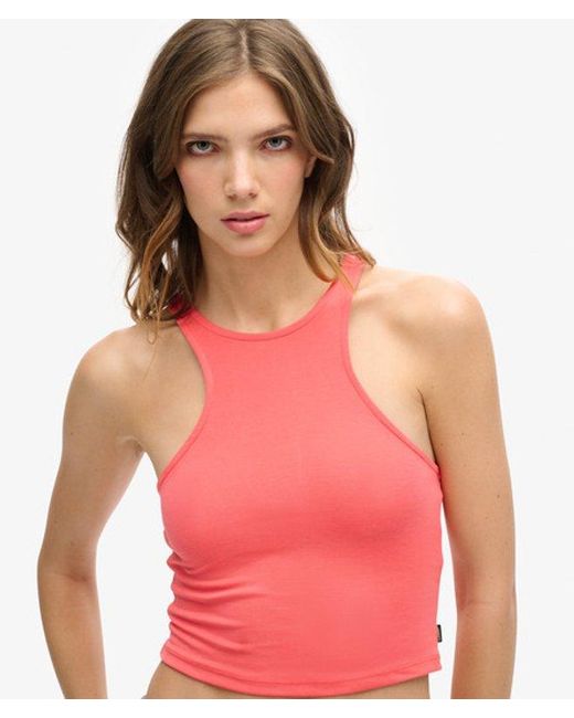 Superdry Red & Co Studios Jersey Racer Tank Top