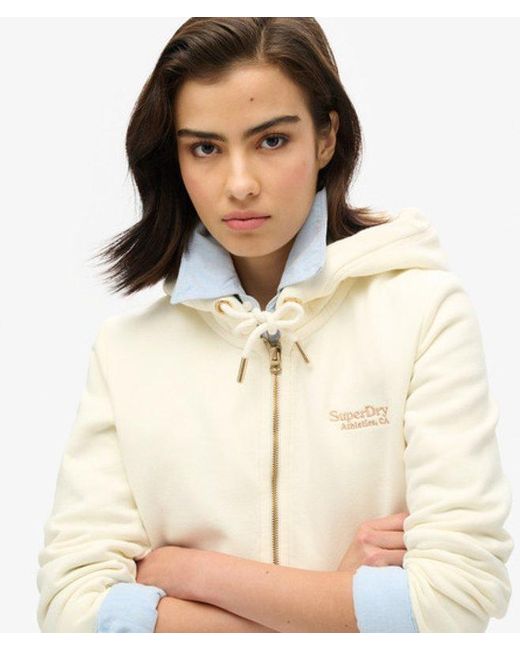Superdry White & Co Essential Logo Zip Hoodie