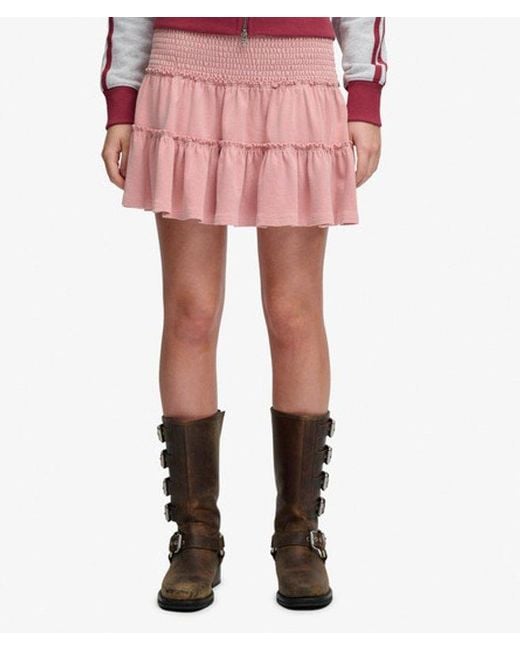 Superdry & Co Tiered Jersey Mini Skirt