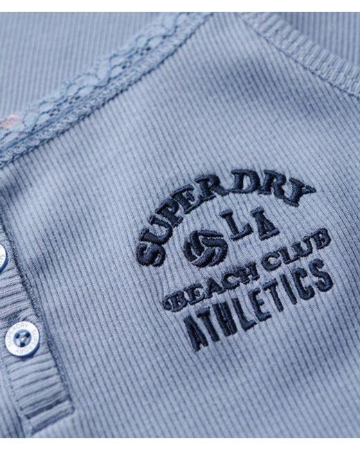 Superdry Blue & Co Athletic Essentials Button Down Cami Top