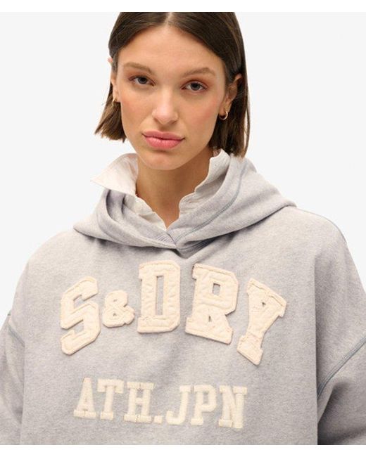 Superdry Natural & Co Athletic Essentials Applique Oversized Hoodie