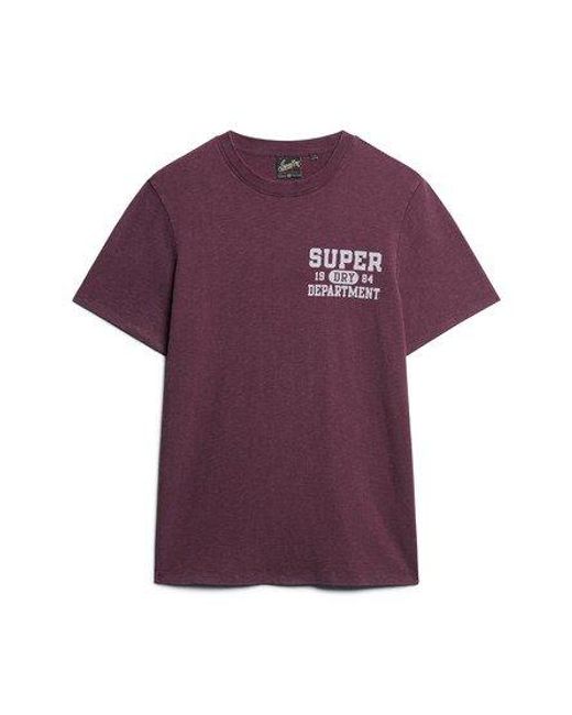 Superdry Red Athletic College Graphic T-shirt for men