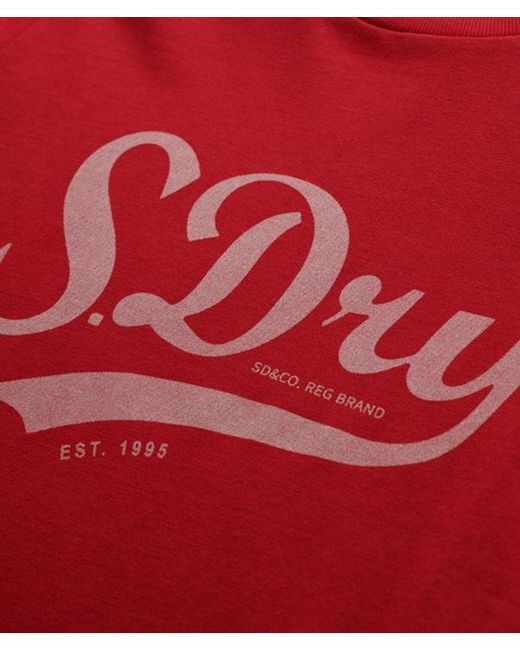 Superdry Red Varsity Script T-Shirt