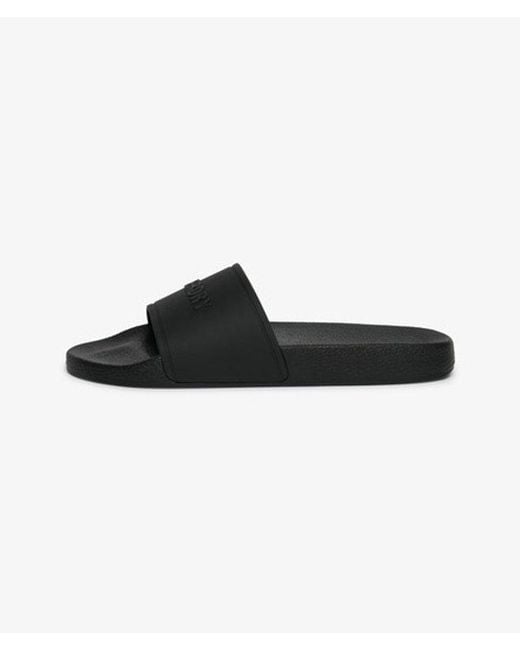 Superdry Black & Co Premium Graphic Pool Sliders for men
